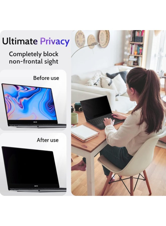 Laptop Privacy Screen 17.3 Inch for HP Dell Acer Asus Lenovo Thinkpad Envy Xps, 16:9 Aspect Removable 17.3in Anti Blue Light Glare Privacy Filter, Anti Spy Computer Monitor Security Protector - Image 4